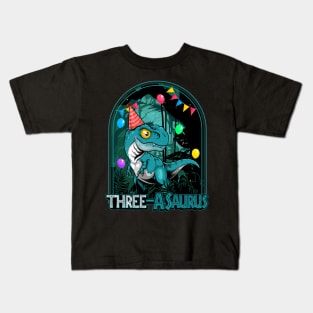 3 year dinosaur birthday Kids T-Shirt
